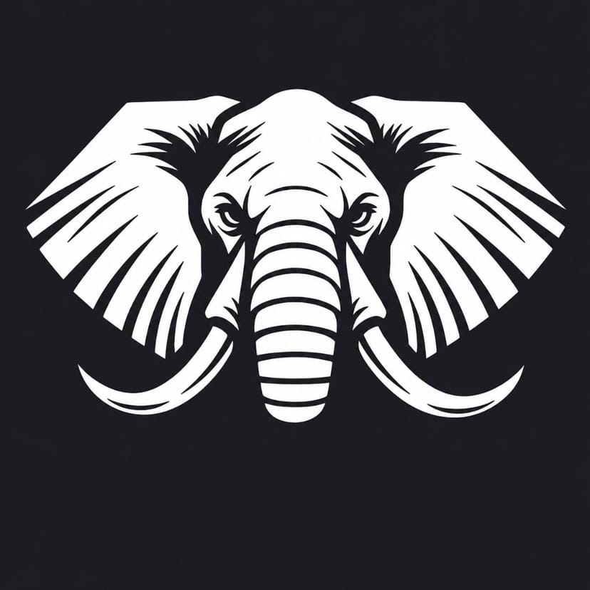 White Elephant Fitness elephant logo